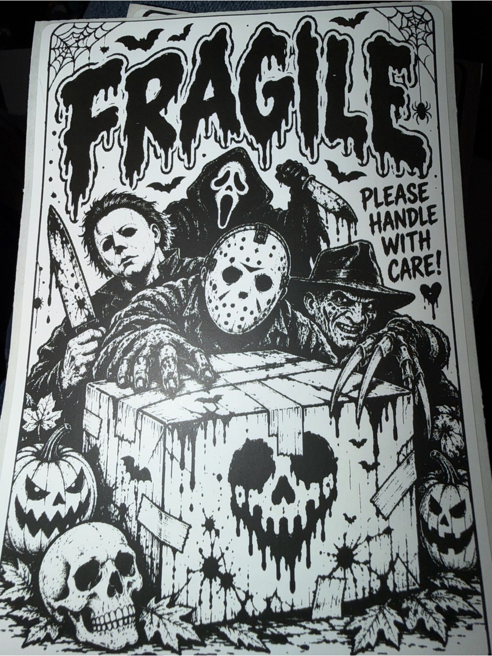 Horror-Themed Fragile 4x6 50 count